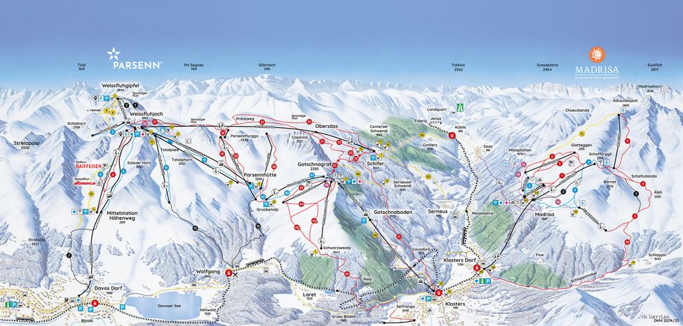 Information about the ski resort Parsenn (Davos - Klosters)