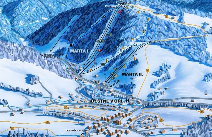 Information about the ski resort Destne v Orlickych horach