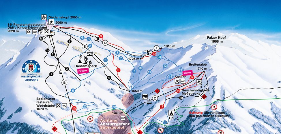 Information about the ski resort Diedamskopf