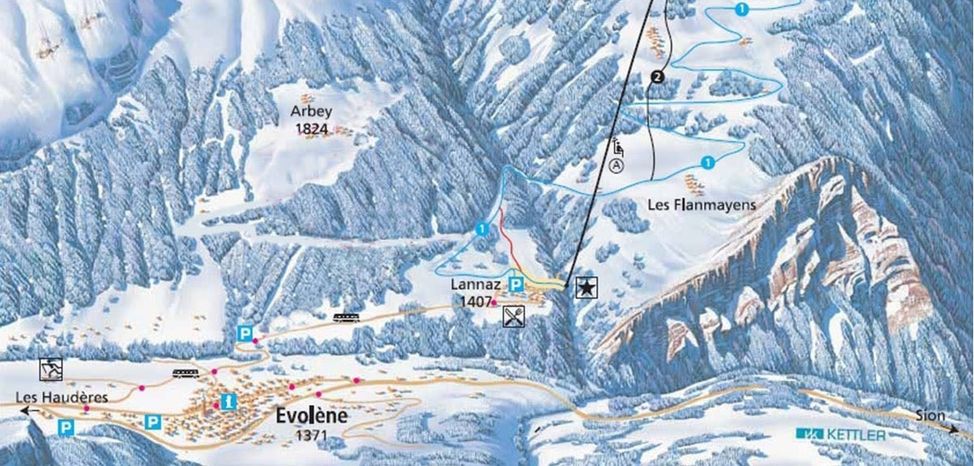Information about the ski resort Evolene