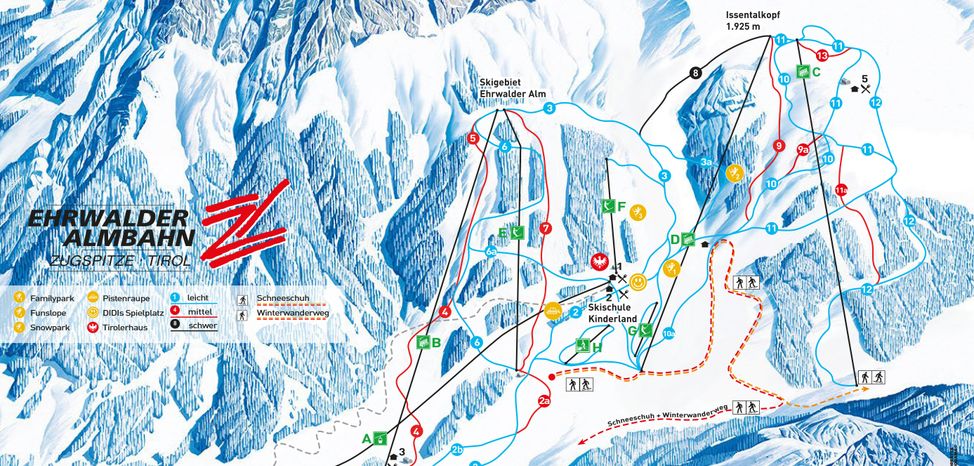 Information about the ski resort Ehrwalder Almbahn