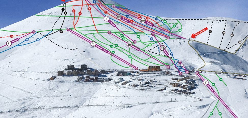 Piste map - North slope