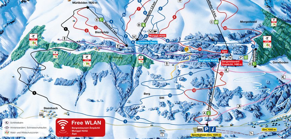 Information about the ski resort Elm