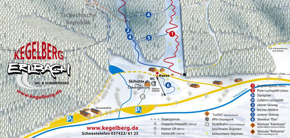 Information about the ski resort Erlbach Kegelberg