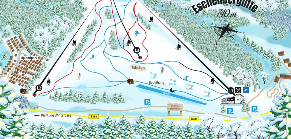 Information about the ski resort Eschenberglifte Niedersfeld