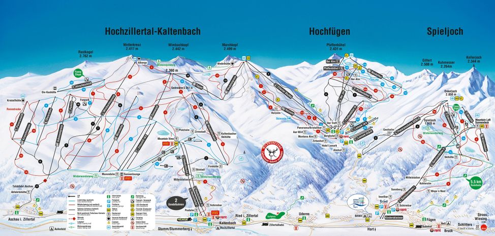Information about the ski resort Fügen Spieljoch