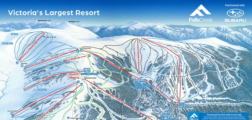 Slope Map Falls Creek