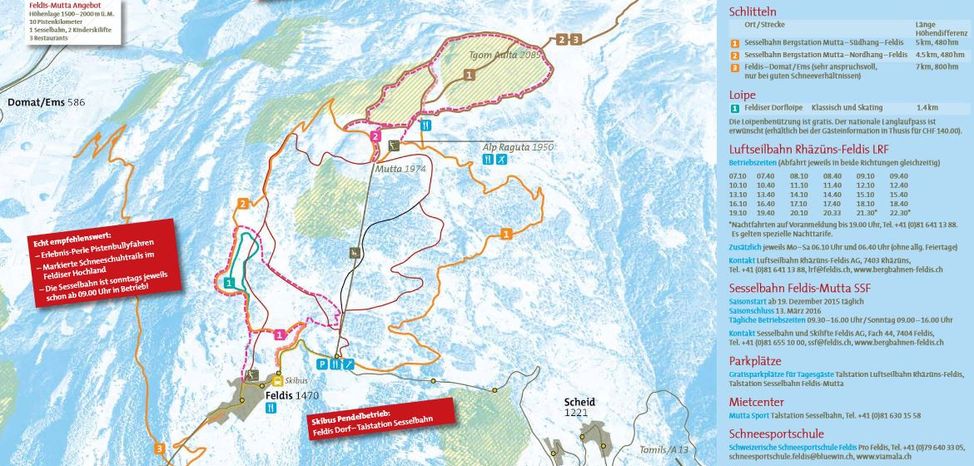 Information about the ski resort Feldis