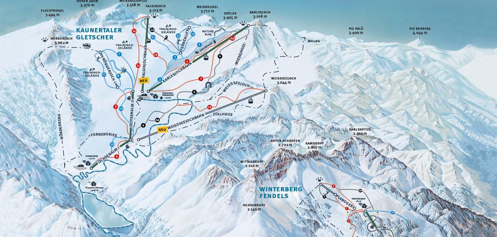 Information about the ski resort Fendels