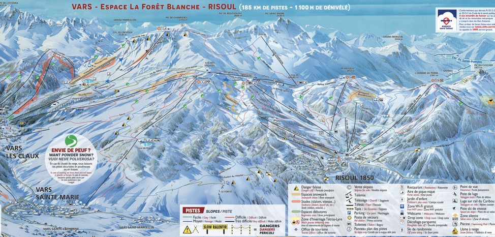 Information about the ski resort La Fôret Blanche (Vars - Risoul)
