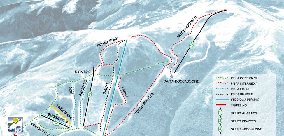 Information about the ski resort Garessio Colle di Casotto