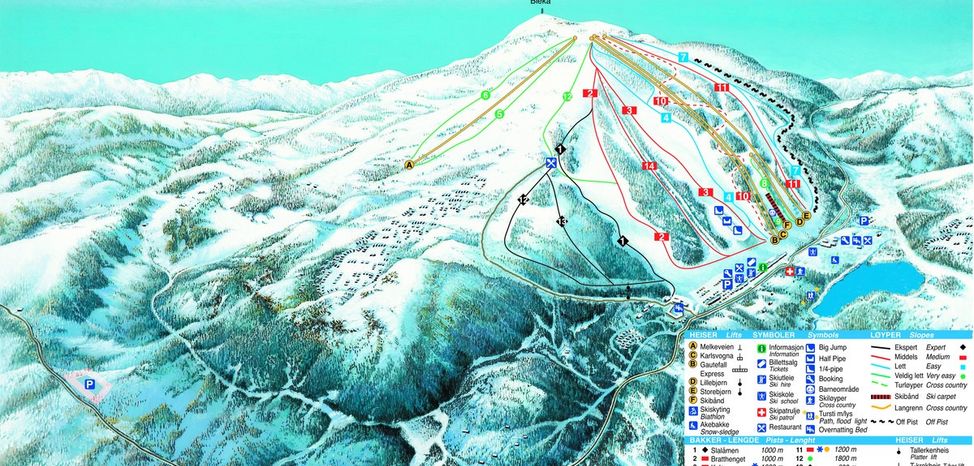 Information about the ski resort Gautefall