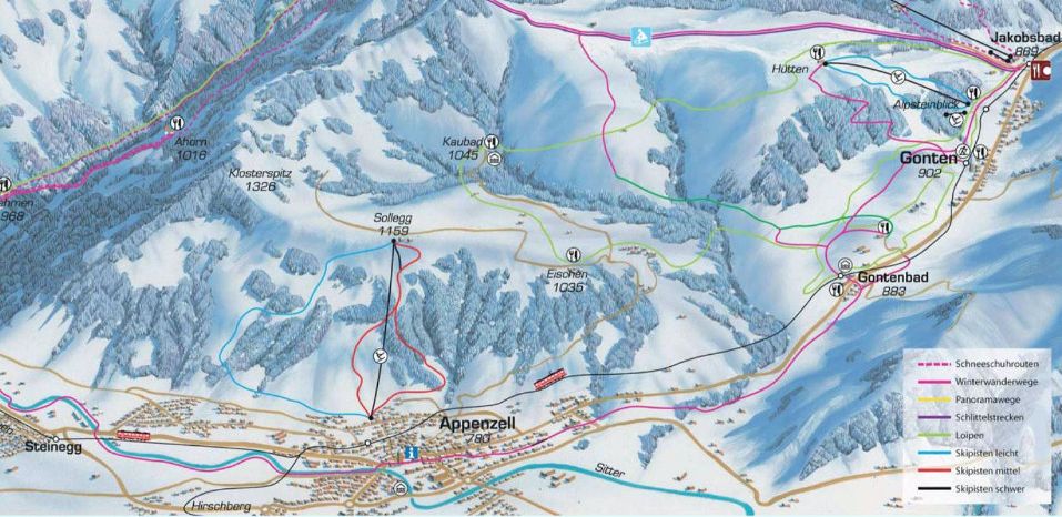 Information about the ski resort Gonten