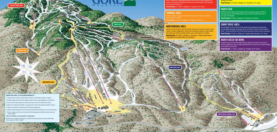 Information about the ski resort Gore Mountain