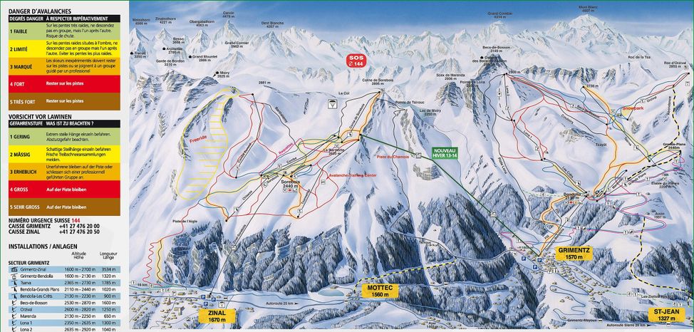 Information about the ski resort Grimentz - Zinal