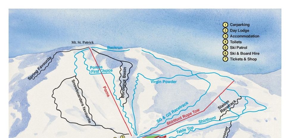 Trail Map ski resort Hanmer Springs