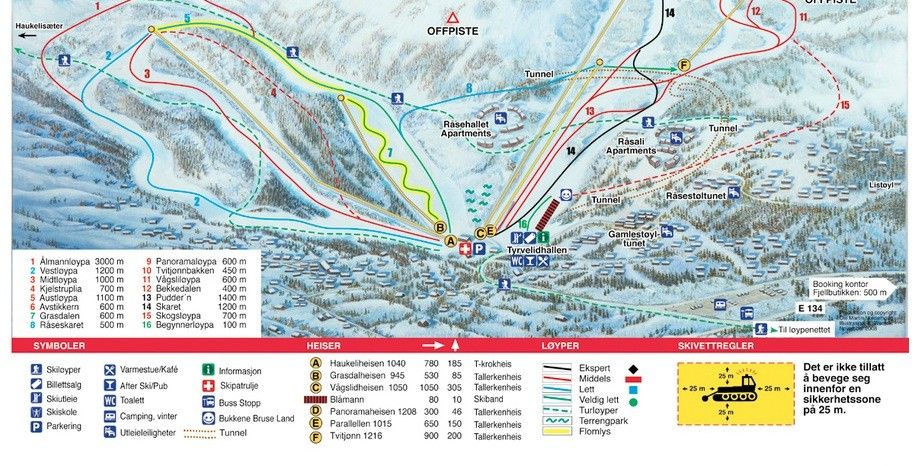 Information about the ski resort Haukelifjell