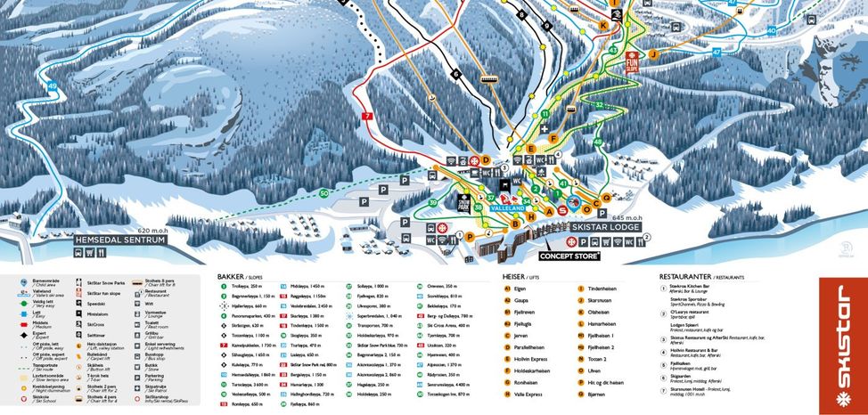 Information about the ski resort Hemsedal