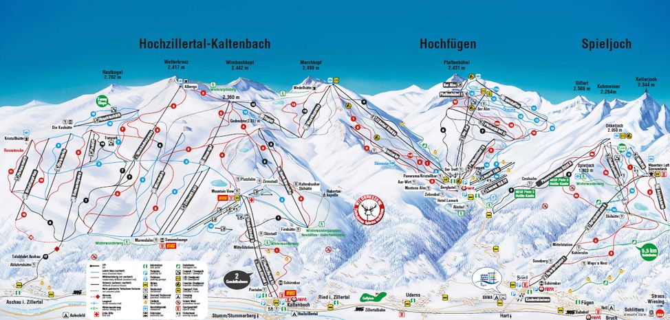 Information about the ski resort Hochzillertal