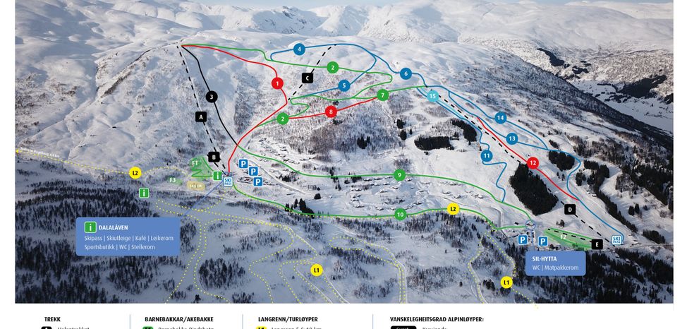 Information about the ski resort Hodlekve