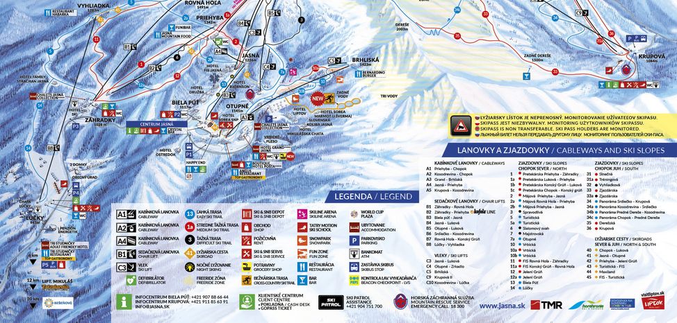 Trail Map Jasná