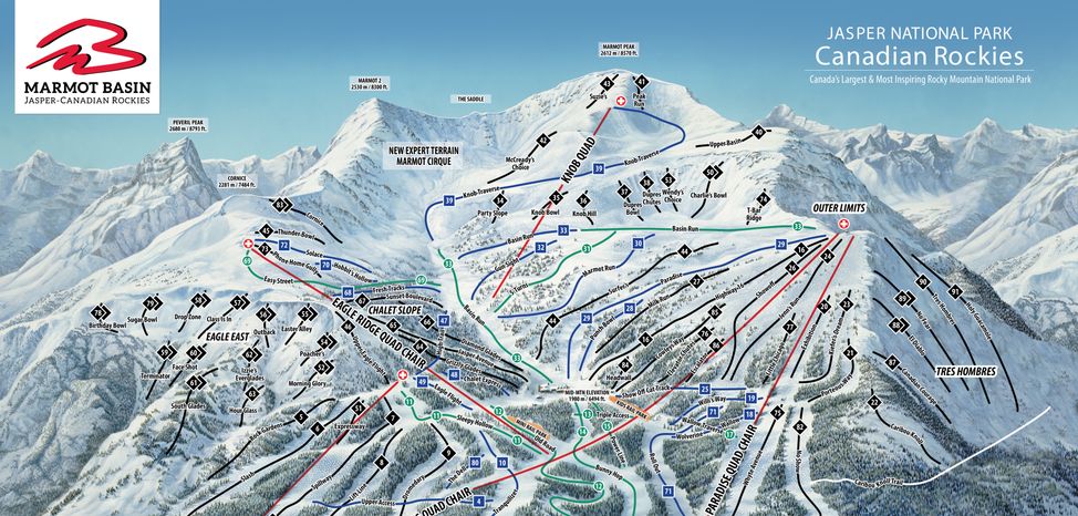 Information about the ski resort Ski Marmot Basin – Jasper