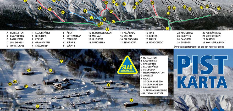 Information about the ski resort Kittelfjäll