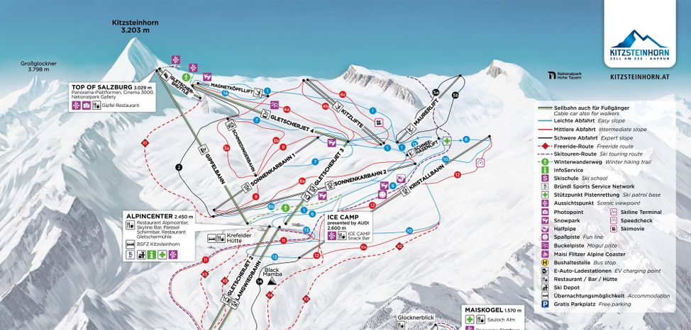Information about the ski resort Kitzsteinhorn - Maiskogel - Kaprun