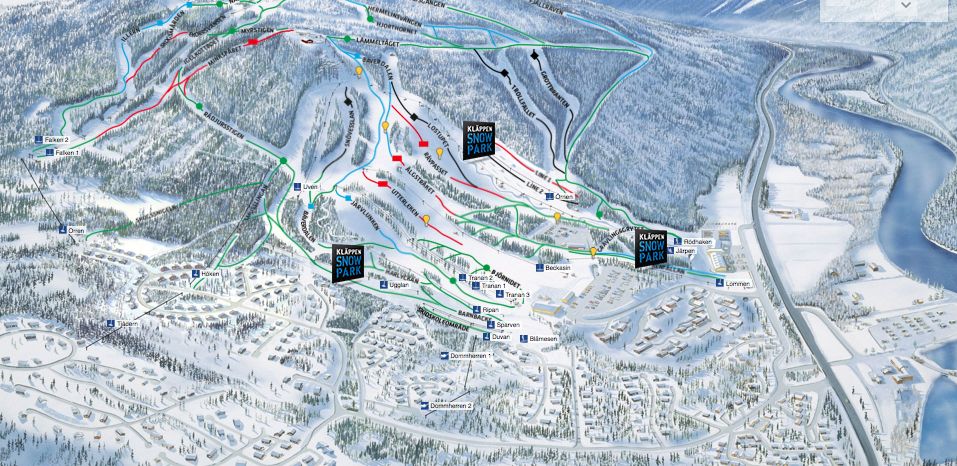 Information about the ski resort Kläppen Ski Resort