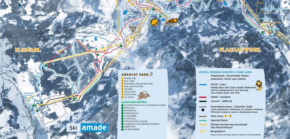 Trail Map Shuttleberg Flachauwinkl-Kleinarl