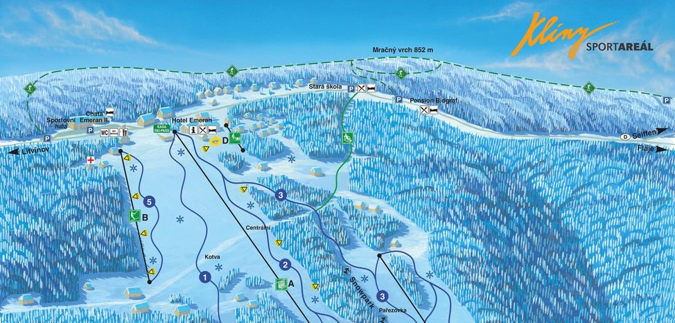 Information about the ski resort Kliny