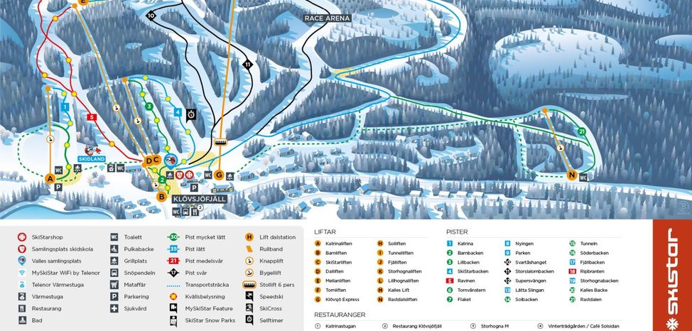Information about the ski resort Klövsjö / Storhogna