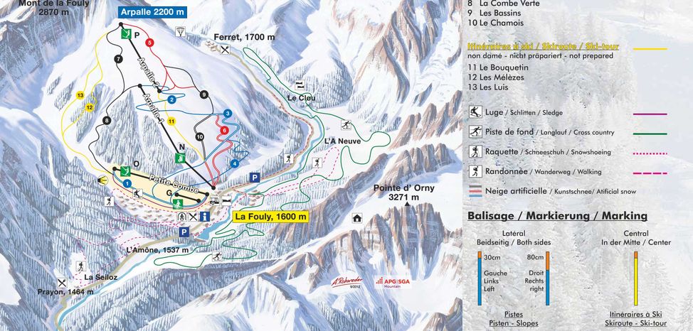Information about the ski resort La Fouly Val Ferret