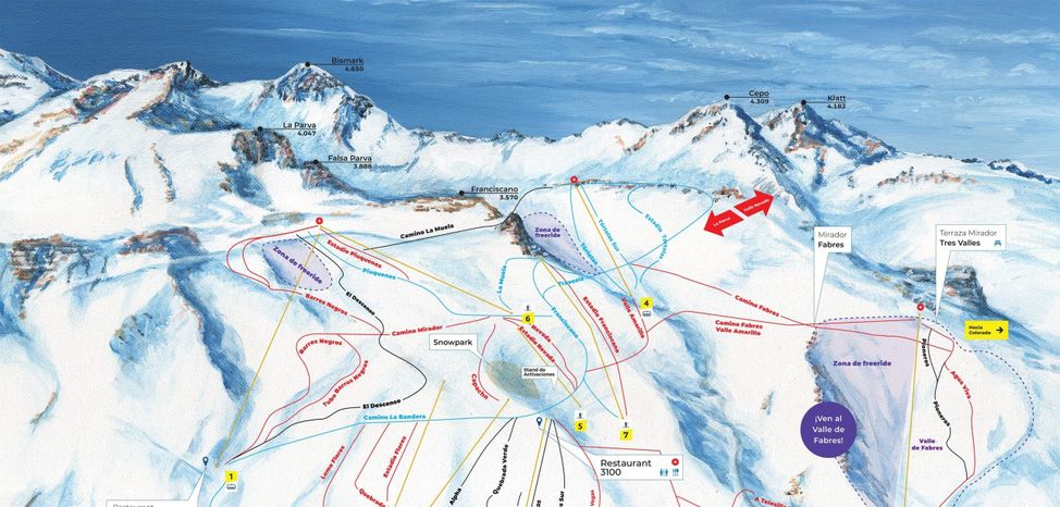 Information about the ski resort La Parva