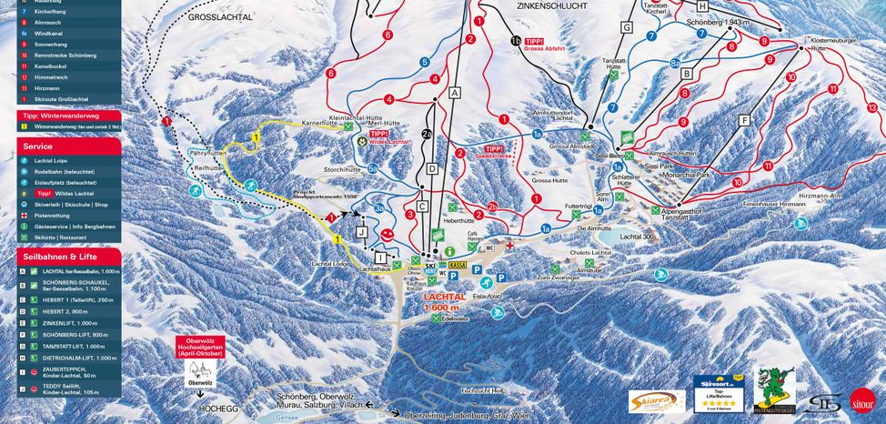 Information about the ski resort Lachtal