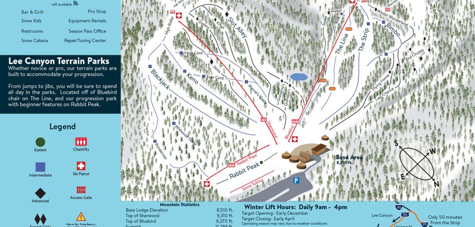 Information about the ski resort Lee Canyon Ski Resort