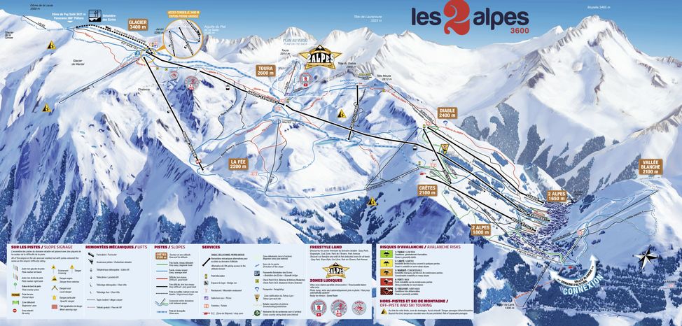Information about the ski resort Les 2 Alpes