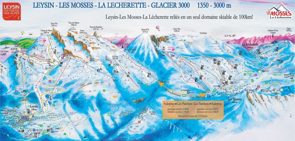 Information about the ski resort Les Mosses La Lecherette