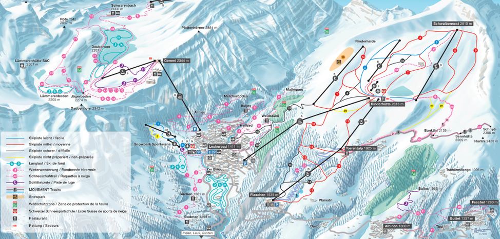 Information about the ski resort Leukerbad