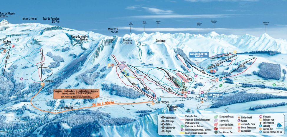 Information about the ski resort Leysin