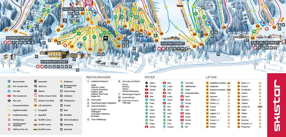 Information about the ski resort Lindvallen – Högfjället