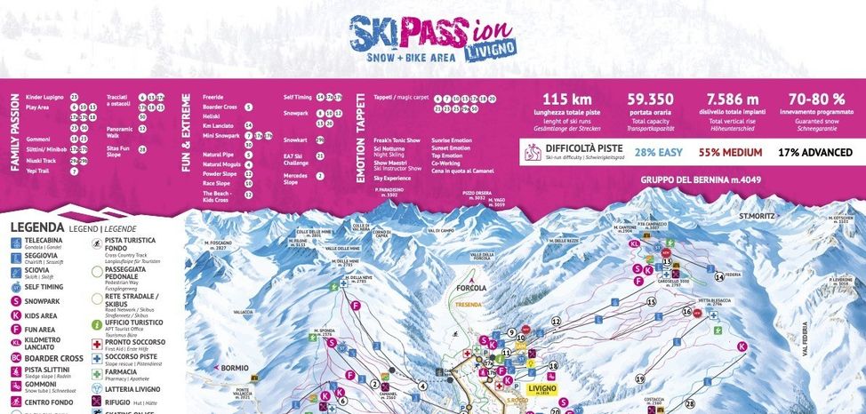 Information about the ski resort Livigno