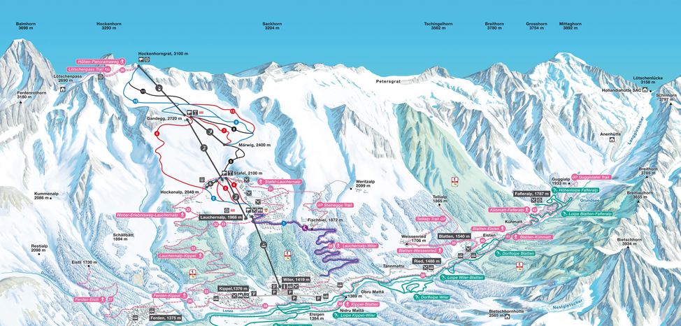 Information about the ski resort Lötschental Lauchernalp