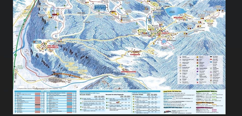 Information about the ski resort Paganella