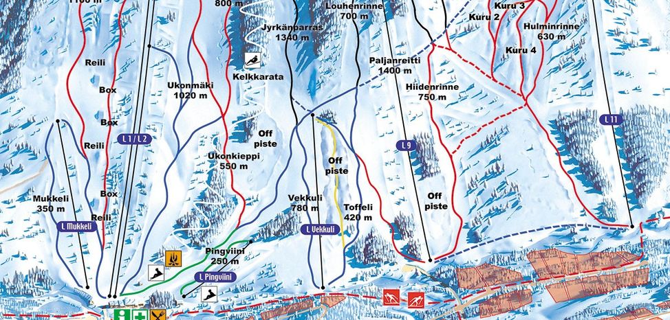 Information about the ski resort Paljakka