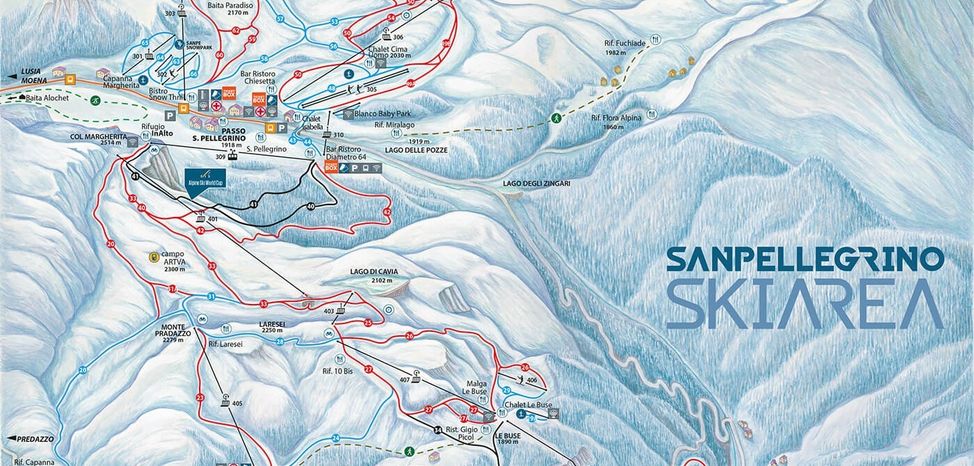 Information about the ski resort Passo san Pellegrino