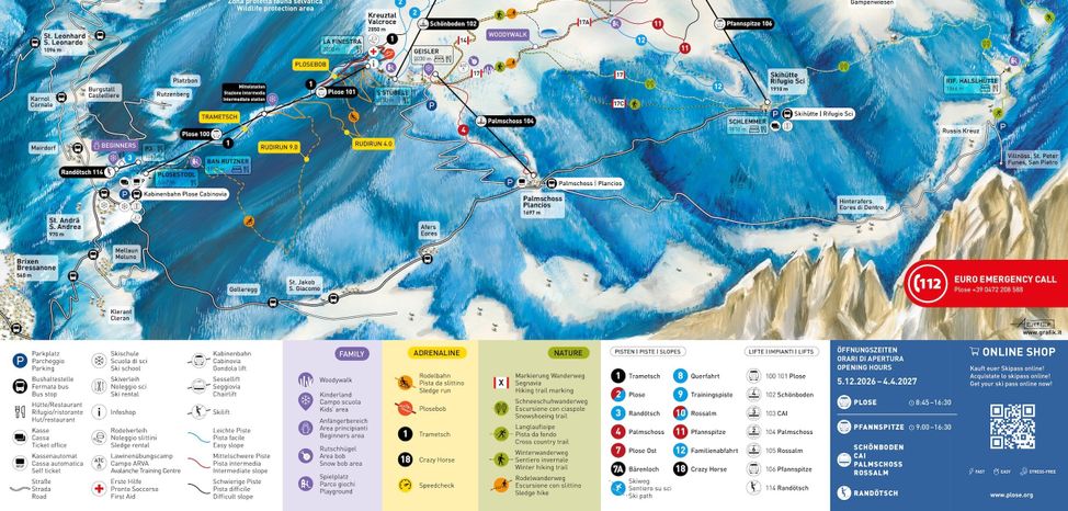 Information about the ski resort Plose Brixen