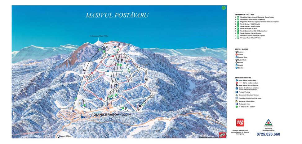 Information about the ski resort Poiana Brasov