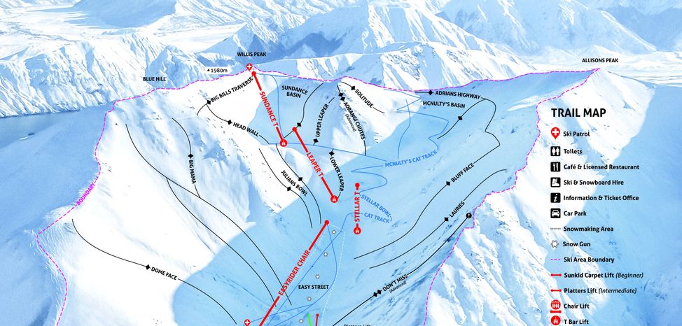 Slope Map Porters Alpine Resort