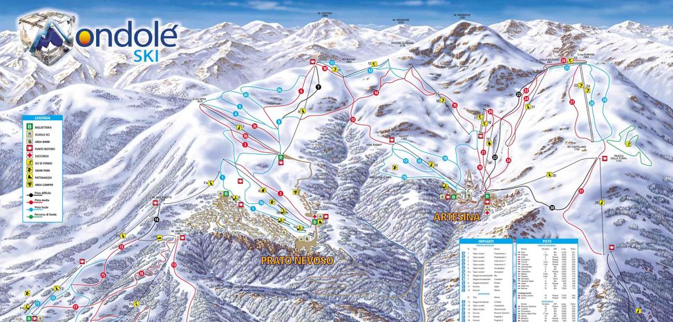 Information about the ski resort Prato Nevoso Artesina Frabosa Soprana